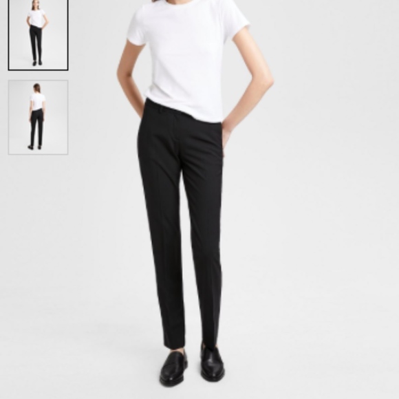 theory stretch wool slim pant